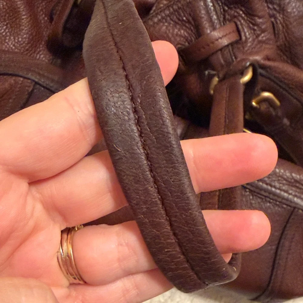 Prada Cervo Brown Pebbled Leather Tote - Picture 9 of 16
